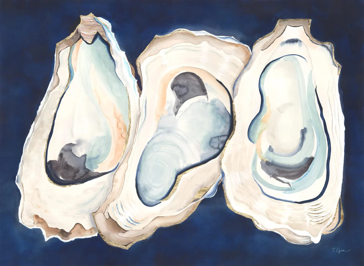 Midnight Channel Oysters | Luxury Print