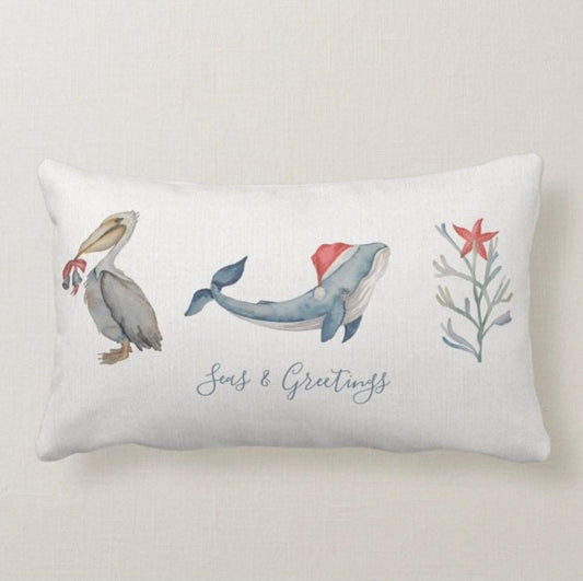 Throw Pillow | Seas & Greetings Trio