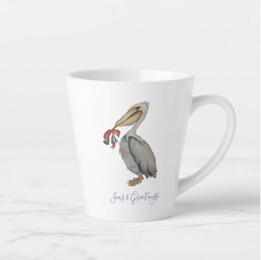 Latte Mug | Jingle Bell Pelican